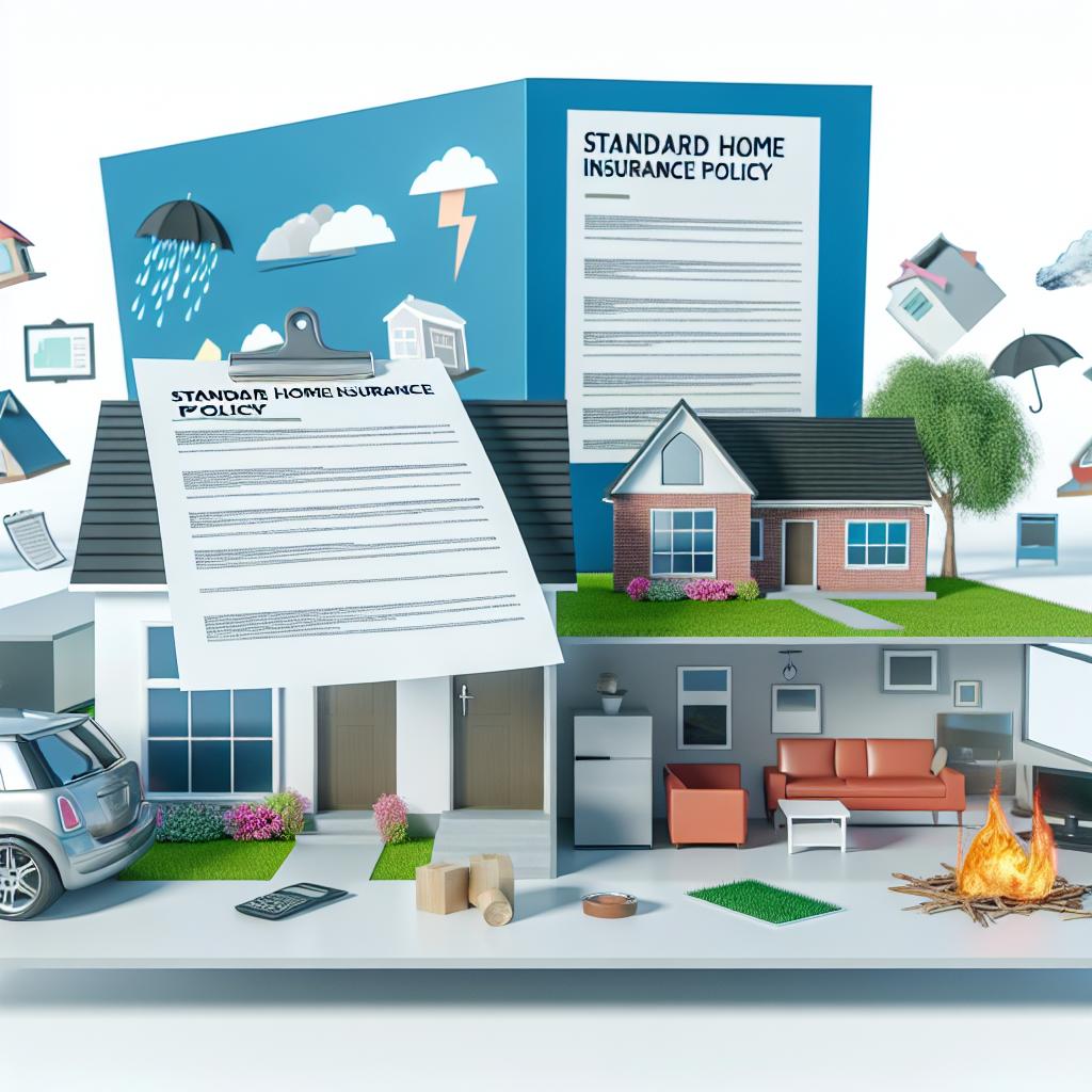 What does a standard home insurance policy cover?