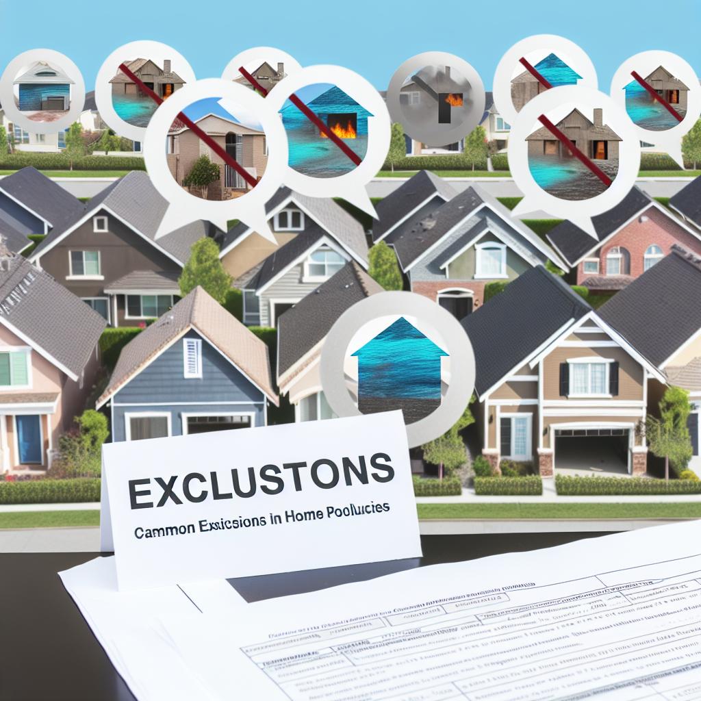 Common exclusions in home insurance policies.